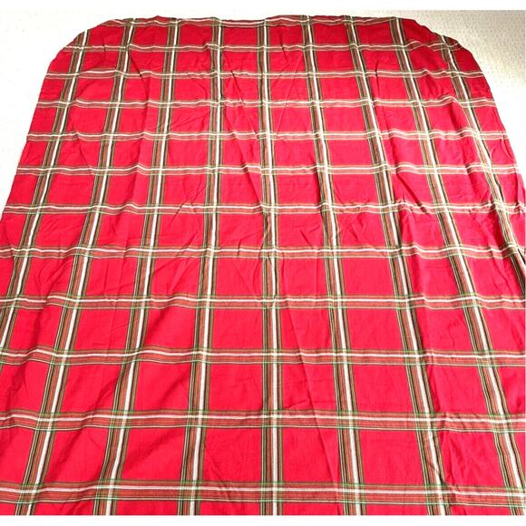 Lenox Cotton Fabric Tablecloth Red & Green Plaid Oval Rustic Country Farmhouse - Picture 3 of 8